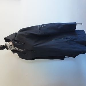 ILSE Jacobsen Hornbaek Blue Fleece Lined Hooded Zip Front  Long-sleeved Raincoat